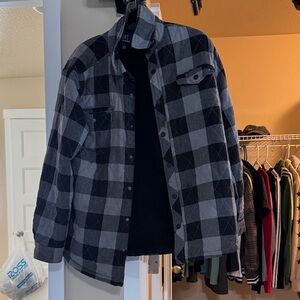 George Black and Gray Plaid Men's Jacket